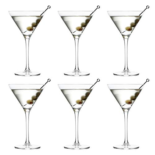 Copa de cóctel Martini Joya de Libbey – 260 ml / 26 cl - 6 unidades – Resistente al lavavajillas - Excelente para una fiesta de cóctel en casa