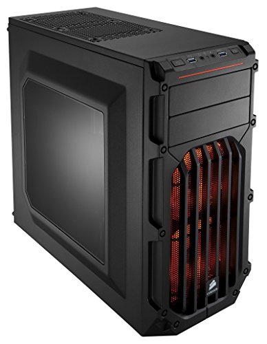 Corsair Carbide SPEC-03 - Caja de PC, Mid-Tower ATX, Ventana Lateral, Negro y Naranja