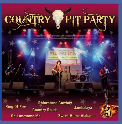Country Hit Party - Vol. 1 - Let your love flow; Rhinestone Cowboy; Jambalaya; Ghostriders in the sky; Oh lonesome me; Ring of fire; Country roads; Guitars & Cadillacs; Sweet home Alabama; The race is on; If i said you had a beautiful body