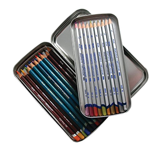 Derwent 2300582 - Estuche de metal para lápices, color gris