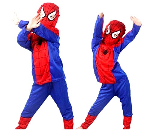 Disfraz de hombre araña - disfraz - carnaval - halloween - hombre araña - superhéroe - rojo - niño - talla m - 5/6 años - idea de regalo para cumpleaños