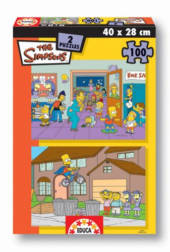 Educa Borrás Puzzle 2x100 The Simpsons Escu