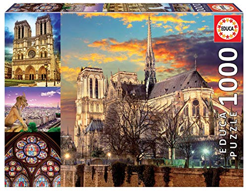 Educa- Collage Notre Dame Puzzle, 1000 Piezas, Multicolor (18456)