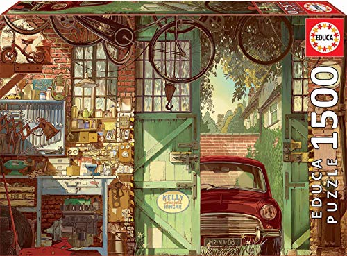 Educa- Old Garage, Arly Jones Puzzle, 1500 Piezas, Multicolor (18005)