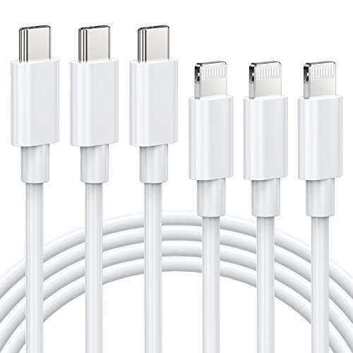 Elegear Cable USB C a Lightning con Apple MFi Certificado, Carga Rapido Power Delivery Cable para iphone12/12 Pro / 12 Mini / 12 Pro MAX / 11 / X/XS/XR, iPad Pro/Air 3 /mini 5-3 Pieces x 2M