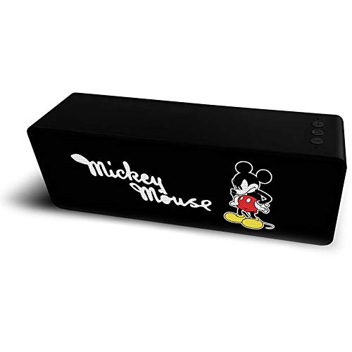 ERT GROUP Disney Mickey Mouse Altavoz Bluetooth Portátil de 10 W, Batería Recargable, Ranura para Tarjeta Micro SD y Flash USB, Adecuado para Teléfonos, Tabletas, Computadoras Portátiles y más