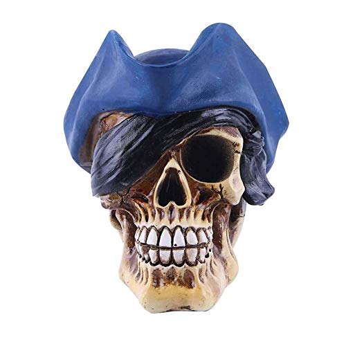 Estatua Modelo de cráneo Humano Replica Regalos realistas Adorno Resina Tamaño Natural Moda (Color: A + B)