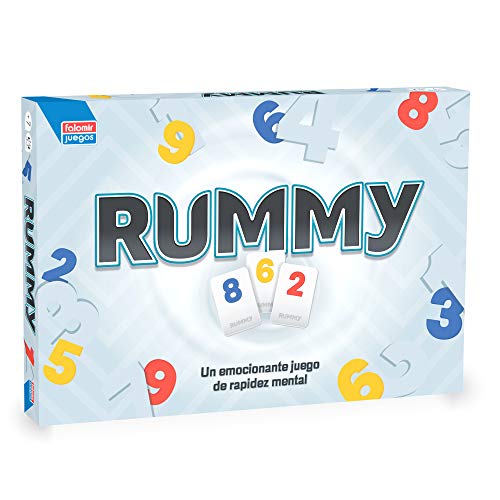Falomir- Rummy Junior Juego de Mesa, Multicolor, Talla Única (646456)