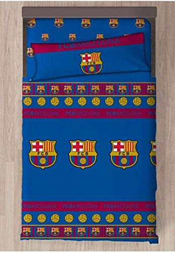 FCB FC Barcelona Referencia NI Juegos de sábanas y Fundas de Almohada Alfileres para faldón de Cama Textiles del hogar Unisex Adulto, Multicolor (Multicolor), Individual