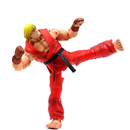FENGZI Street Fighter Ropa Roja Ken Masters Toys Vinilo PVC de la acción Figura