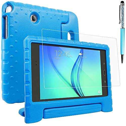Funda Case para SamsungGalaxy Tab A 8.0 SM-T350 con protector de pantalla y lápiz, AFUNTA Convertible mango Stand EVA, Plástico PET Película Protectora y lápices ópticos para tableta Tablet 8 pulgada