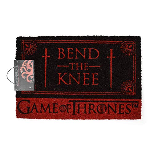 Game Of Thrones Bend The Knee Door Mat Felpudo, Goma, Multicolor, 40 x 60 cm