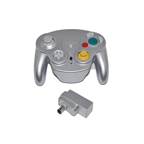 Gamepad Compatible | Controlador de juegos 2.4GHz Game Pad inalámbrico para Game-Cu-be Para NGC Para Wii Clear Función NO Bluetooth-Silver-