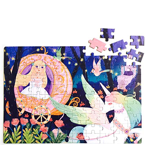 Georgie Porgy Dibujos Animados Puzzles Rompecabezas Multicolor Educativo Puzzles Juguetes Regalos Juegos para Niñas Niños de 5 Años en Adelante (100 PC Pequeña Princesa y Unicornio)