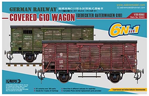 German Railway Covered G10 Wagon Gedeckter Güterwagen G10 Sabre Model No. 35A01 - maqueta vagon aleman tren escala 1:35