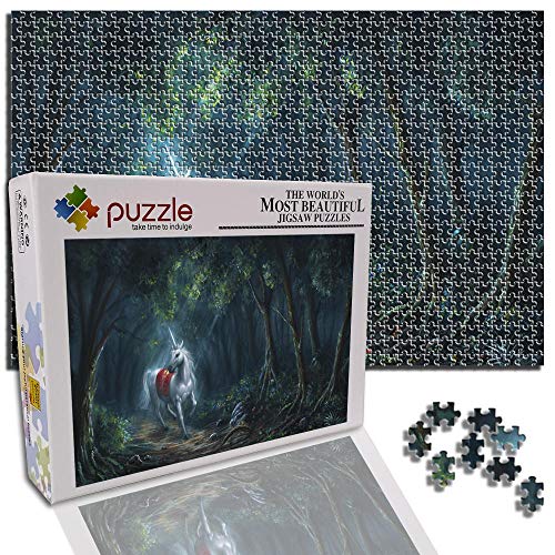 GFSJJ Jigsaw Puzzles 1000 Piezas para Infantiles Niño Adultos Adolescentes Caballo Fantasía Animal Unicornio Puzzles 1000 Piezas Niños Entretenimiento Adultos Y Kids (75 X 50 Cm)
