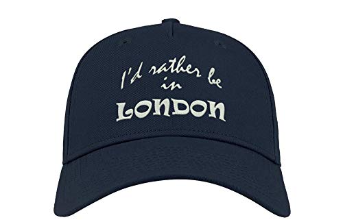 Gorra unisex transpirable con texto en inglés "I'd Rather Be in London City Travel England - Gorra de béisbol con texto en inglés