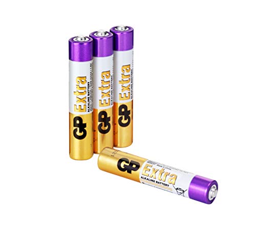 GP - Pack de 4 Pilas AAAA / LR61 / E96 Alcalinas 1,5V | Ideal para bolígrafos Digitales, Surface Pen, Glucómetros, termómetros o Bombas de insulina