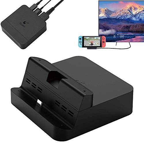 GuliKit NS05 Switch Dock Set, base de TV portátil para Nintendo Switch con soporte de carga USB-C PD, adaptador HDMI y puerto USB 3.0, compatible con modo Samsung DeX / modo PC Huawei