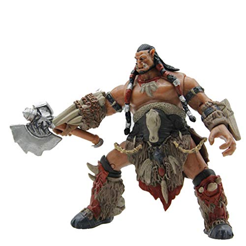 Gwgbxx Modelo de Warcraft Juguete Animado Animado Juguete orco líder Orgrim Destruction Hammer (Color : B)