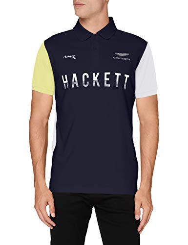 Hackett London Amr Camisa polo, 5cvnavy/Multi, XL para Hombre