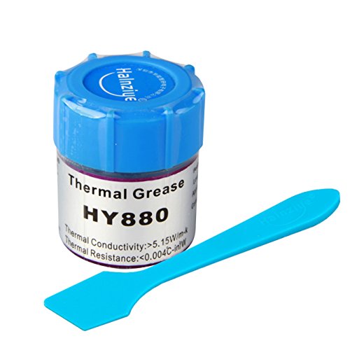 HALNZIYE HY880 - Pasta térmica en bote de 10 g, gris > 5,15 W/m-K, rango de temperatura -30 + 280 °C, contenido total 10 g, grasa térmica de refrigeración