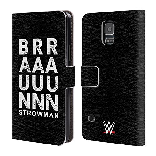 Head Case Designs Oficial WWE Braun Strowman 2018/19 Superstars 2 Carcasa de Cuero Tipo Libro Compatible con Samsung Galaxy S5 / S5 Neo
