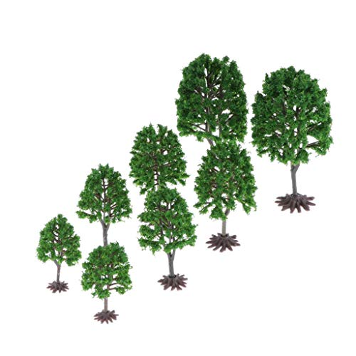 Hellery Miniatura Árbol de Bosque de Plástico de Modelo Árboles Decorar para Fiesta en Parque de Jardín - 8 / Lote