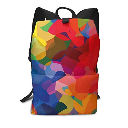 Homebe Mochila Unisex, Mochilas y Bolsas,Lovely Colorful World Printed Primary Junior High School Bag Bookbag