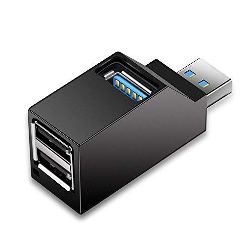 Hub USB 3.0 de 3 puertos con puertos USB 3.0 y USB 2.0, Hub USB 3.0 de alta velocidad divisor USB Plug and Play Mini Hub para carga de energía y transferencia de datos