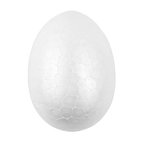 Huevos de poliestireno, 6 cm de alto, 4 cm de diámetro, 50 unidades
