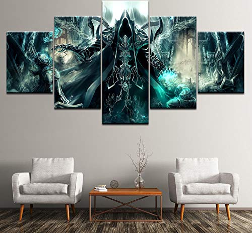 IDzf 5 Piezas Modular Home Wall Decor Canvas Picture Art Ultimate Evil Edition Reaper of Souls HD Print Painting Artwork M