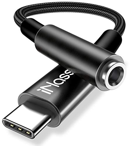 iNassen Adaptador USB Tipo C a Jack 3.5 mm USB C Jack Auriculares Audio Adaptadores Chipset DAC Compatible con iPad Pro,Pixel 3/2 XL,Huawei P30 Pro P20,Mate 20 Pro,Samsung Note 10/10+,Xiaomi 8/9