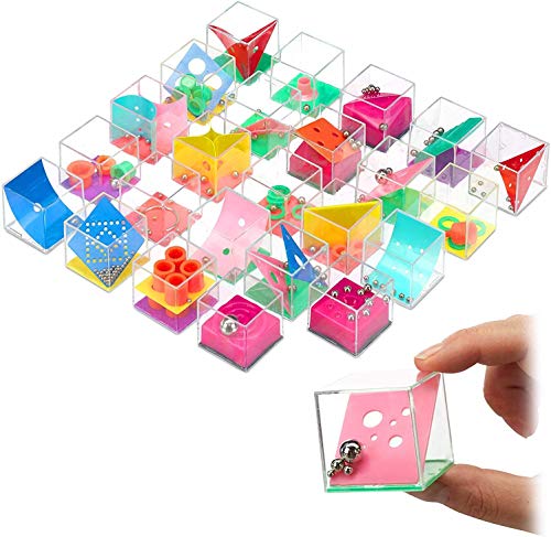 INTVN Set de 24 Puzzles Mini Juegos Rompecabezas Set Juegos con Niveles Diferentes Perfectos para Regalos de Fiesta Juegos de Habilidad para Adultos o Niños