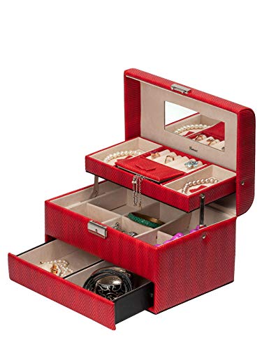 IsmatDecor Caja Joyero Color Rojo S-6125M-RB