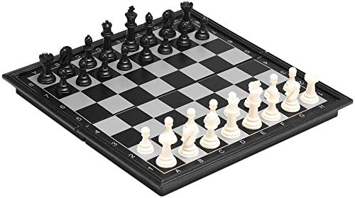 Juego de ajedrez Plegable y fácil de Llevar, Ideal para niños y Adultos . (pequeño)