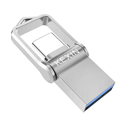 KEXIN 32GB Memoria USB Tipo C y USB 3.0 OTG Flash Drive Pendrive 32 GB 2 en 1 Memory Stick para Portátil, Teléfono y Otras Dispositivos USB o Tipo C [Resistente al Agua]