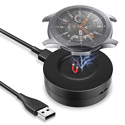 KIMILAR Cable Compatible con Samsung Galaxy Watch 42mm / 46mm / Gear S3 Cargador Magnétique Portable Base de Carga USB Repuesto Cargador Compatible con Galaxy Watch 46mm/42mm/Gear S3 Smartwatch