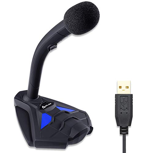 KLIM™ Voice V2 + Micrófono USB de Escritorio + Nuevo 2020 + Óptima Calidad de Sonido + Ideal para grabación y reconocimiento de Voz, Streaming, Youtube, Podcast + Compatible Windows Mac PS4 + Azul