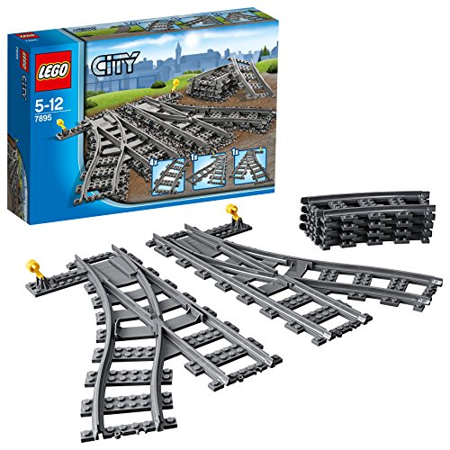 LEGO City - Puntos, Juguete de Contrucción de Vías de Tren para Complementar (7895)
