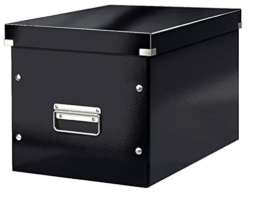 Leitz Caja de Almacenaje Grande en Forma de Cubo, Negro, Gama Click & Store, 61080095