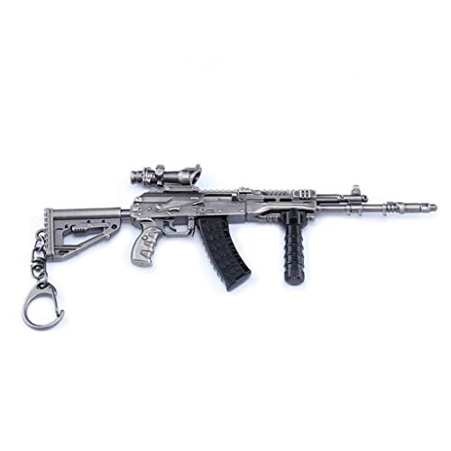 Llavero 1/6 18 cm / 7.1 in. Juego de fusiles AK modelo de fusil colección de juguetes de regalo arte juguete mochila colgante suministros para fiesta