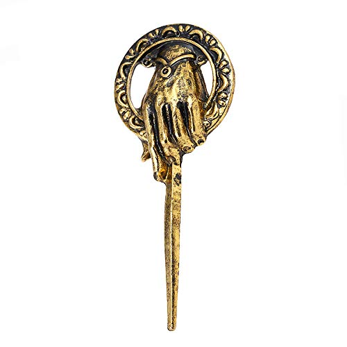 lureme Juego de Tronos Ned Stark Mano del Rey Broche de Oro Antiguo (br000034-2)