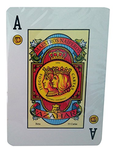 Maestros Naiperos- baraja Poker, española, 55, Cartas, Estuche cartón, Calidad Gran Casino, Color Azul y Rojo (550353)
