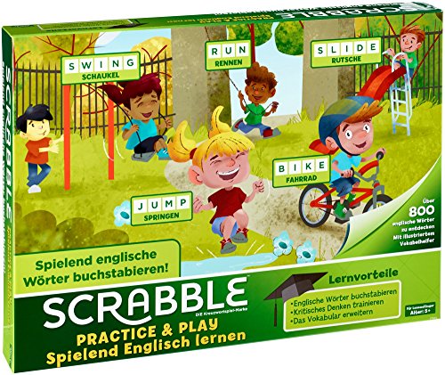 Mattel Games Scrabble Practice and Play, Juego de Mesa Infantil Educativo (Mattel FTG51)