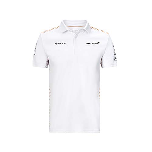 McLaren Official Formula 1 - Colección Merchandise 2020 - Polo del Equipo - Blanco - Hombre - Talla L