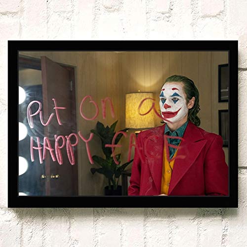 N / A Modern Wall Art Canvas Painting Clown Joker Poster Canvas Prints Paintings Movie Wall Pictures for Living Room Wall Decoración para el hogar50x65cm