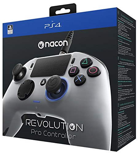 Nacon Revolution Pro Gamepad Playstation 4 Plata - Accesorios para Videojuegos (Gamepad, Playstation 4, Analógico/Digital, Hogar, Seleccionar, Parte, Azul, Alámbrico)