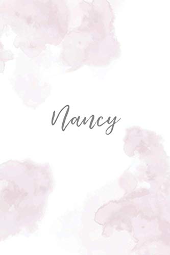 Nancy: Personalised name journal notebook diary for Nancy, 6x9 in lined journal with pink effect cover, journal gift for women and girls, christmas ... and birthday gift for girls and women
