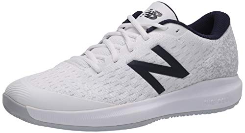 New Balance Men's 996v4 Hard Court Tennis Shoe, White/Grey, 11 2E US